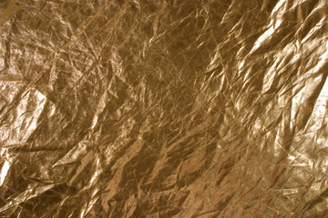 texture of gold foil, close-up, top view