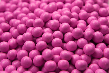 Pink chocolate candy ball
