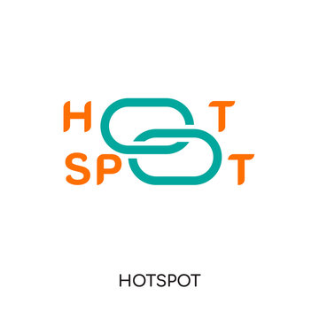 hotspot logo isolated on white background for your web, mobile and app design