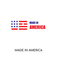 made in america logo isolated on white background for your web, mobile and app design