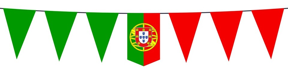 Obraz premium Banner. Garlands, pennants, Portugal