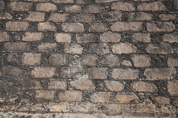 Brickwork from the stones of the fortress wall.