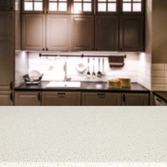 desk of free space and kitchen place 