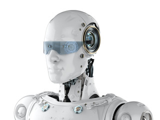 robot with eyeglasses