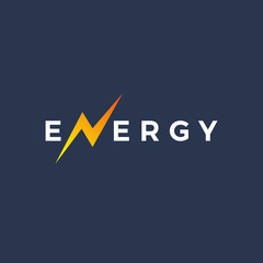 Letter N energy logo icon design template elements