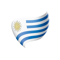 Obraz premium Uruguay flag, vector illustration