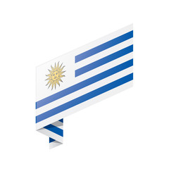 Uruguay flag, vector illustration