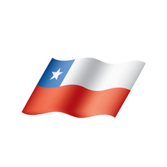 Chile flag, vector illustration