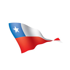 Chile flag, vector illustration