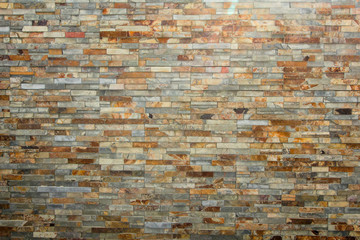 Stone-cut wall made of tiles 
