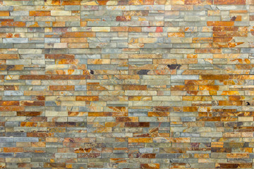 Stone-cut wall made of tiles 