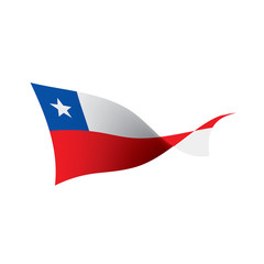 Chile flag, vector illustration