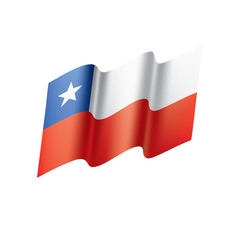 Chile flag, vector illustration