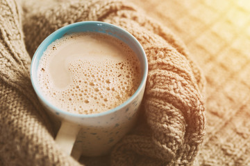 Hot cocoa top view