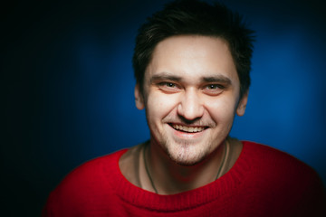 emotional young man photo in studio