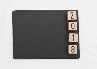 Schiefertafel 2018 grau 