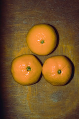 Orange on a Cutting Board Retro