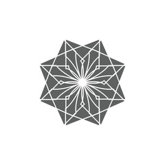 Ancient geometric emblem, for decorating your own design