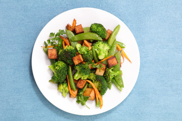 fried tofu and vegetable