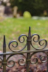 The metal gate - path to the church