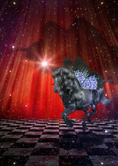 Black Unicorn on the Stage © AnnaPa
