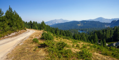 Fototapeta na wymiar Panoramic view of landscape around Hrid Lake, Montenegro