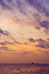 Beautiful clouds in a blue sky, top view.