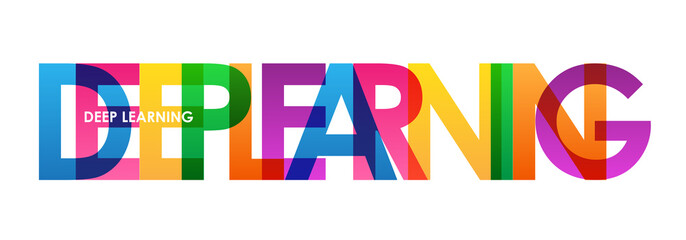 DEEP LEARNING colourful letters icon