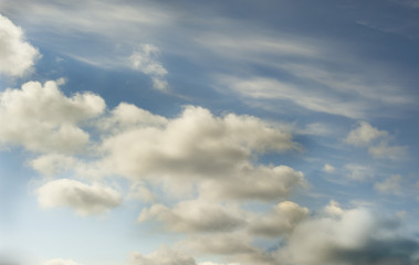 Fototapeta premium Blue sky with white cloud