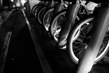 Business center with high skyscrapers