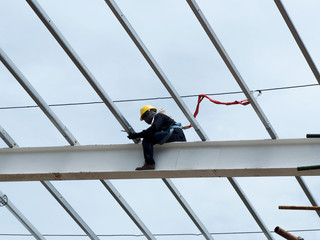 Man Working on the Working at height