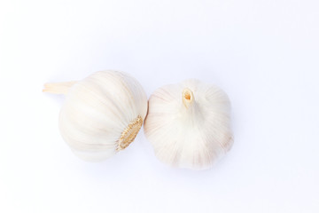 Garlic isolated and white background,Condiment isolated white background