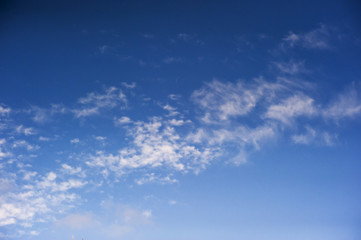 Naklejka na ściany i meble Blue sky with white cloud