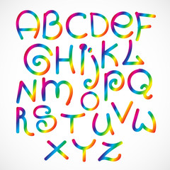 alphabet hand drawn text