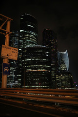 Business center with high skyscrapers