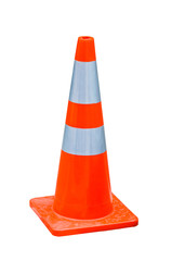 Rubber cone is a traffic sign. Commonly used