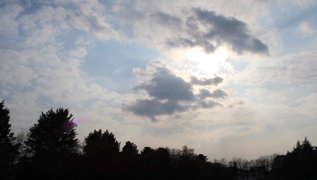 Cielo di Primavera - nuvole e uccelli