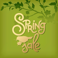 Spring sale background.