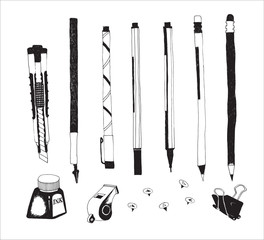 Hand drawn stationery set