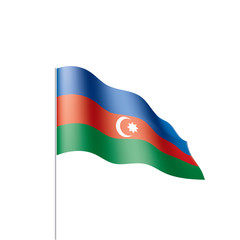 Obraz premium Azerbaijan flag, vector illustration