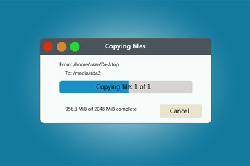 Progress bar of file copying