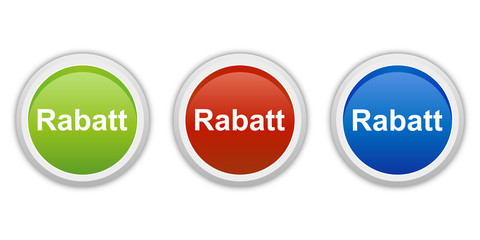 rundes Button Set grün rot blau - Rabatt