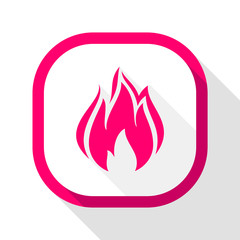 Fire icon, square button