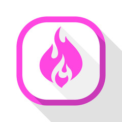 Fire icon, square button