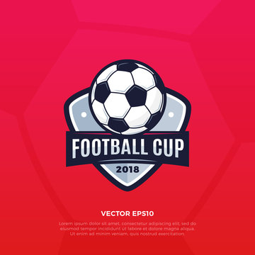 Football/Soccer cup 2018 emblem sign vector illustration