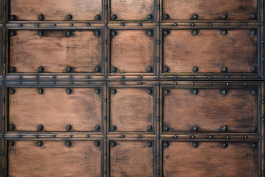 background. old copper door