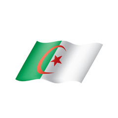Obraz premium Algeria flag, vector illustration