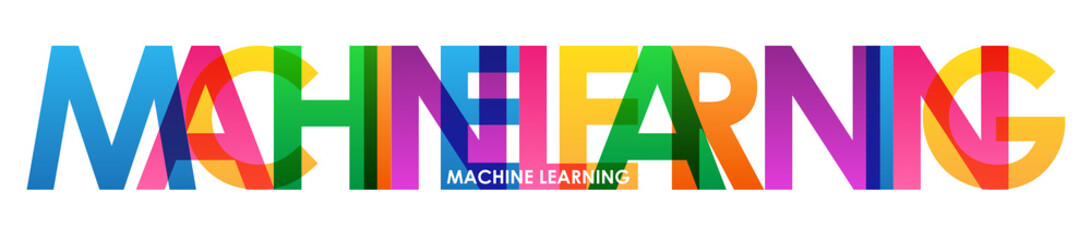 MACHINE LEARNING colourful letters icon