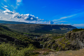 Mountainous valley view