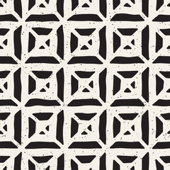 Fototapeta premium Hand drawn seamless repeating pattern with lines tiling. Grungy freehand background texture.